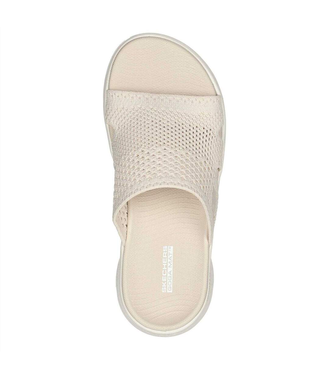 Womens/ladies Go Walk Flex Sports Sandals Natural Skechers-3