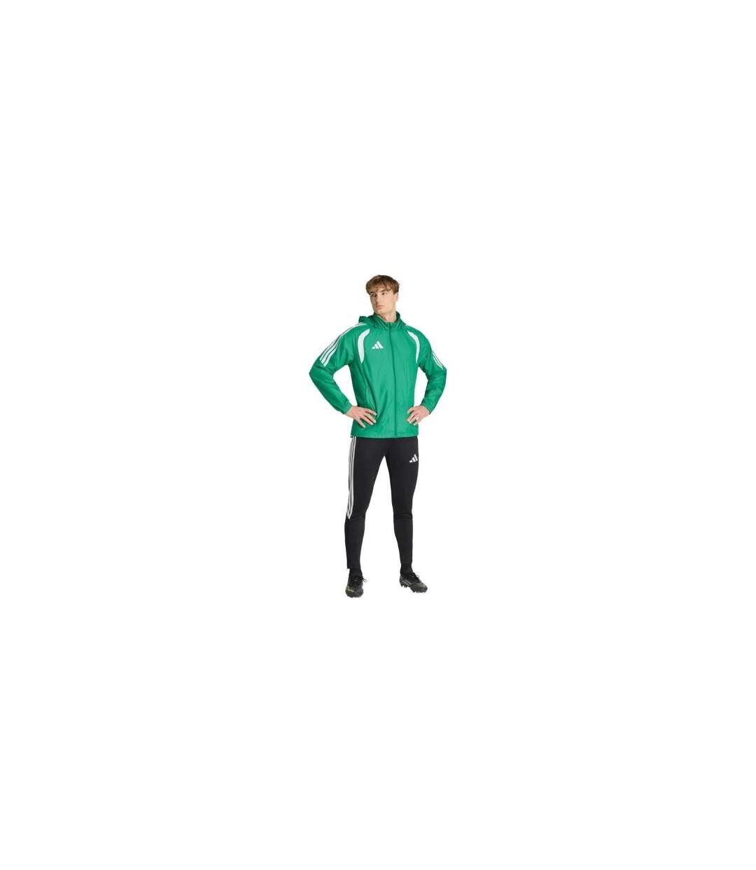 Coupe-vent Motif/style 3 Rayures Tiro Homme Vert Adidas-1