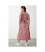 Dorothy Perkins Womens/Ladies Ditsy Print Button Detail Petite Midi Dress (Red) - UTDP1189