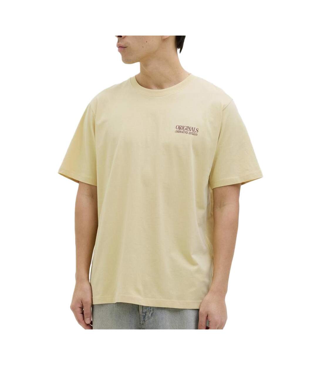 T-shirt jaune homme jack & jones 12276717 - m-1