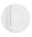 Lot de 6 Assiettes Plates Lignes 27cm Blanc-1