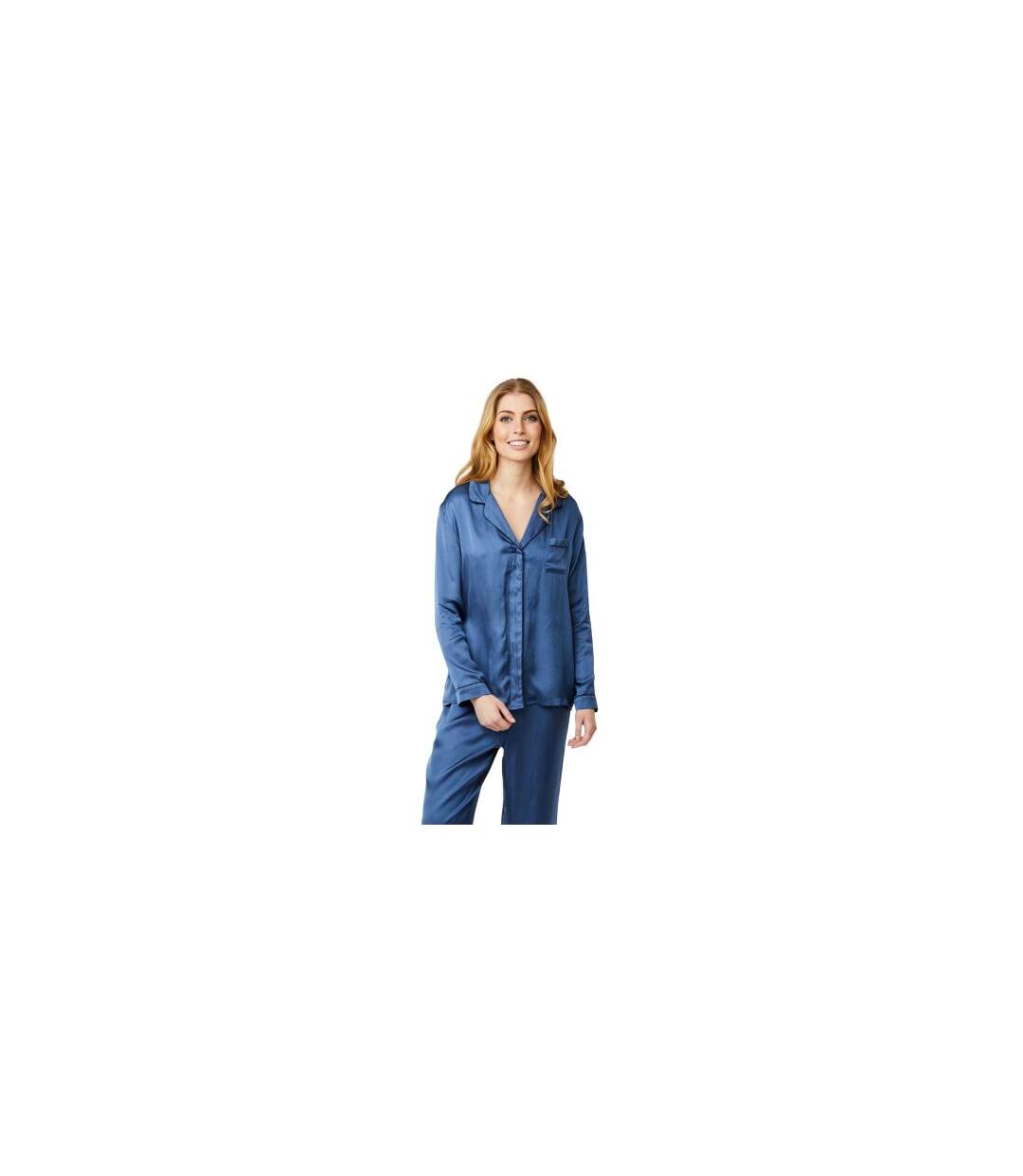 Womens/ladies Josephine Pyjama Top Ensign Blue CCDK Copenhagen-2