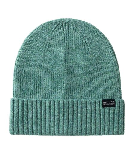 Bonnet Uni Et Côtelé À Revers Basic Femme Vert Gris Foncé Regatta