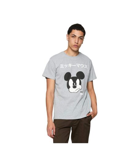 T-shirt Japonais Mickey Mouse Gris Chiné MerchCode