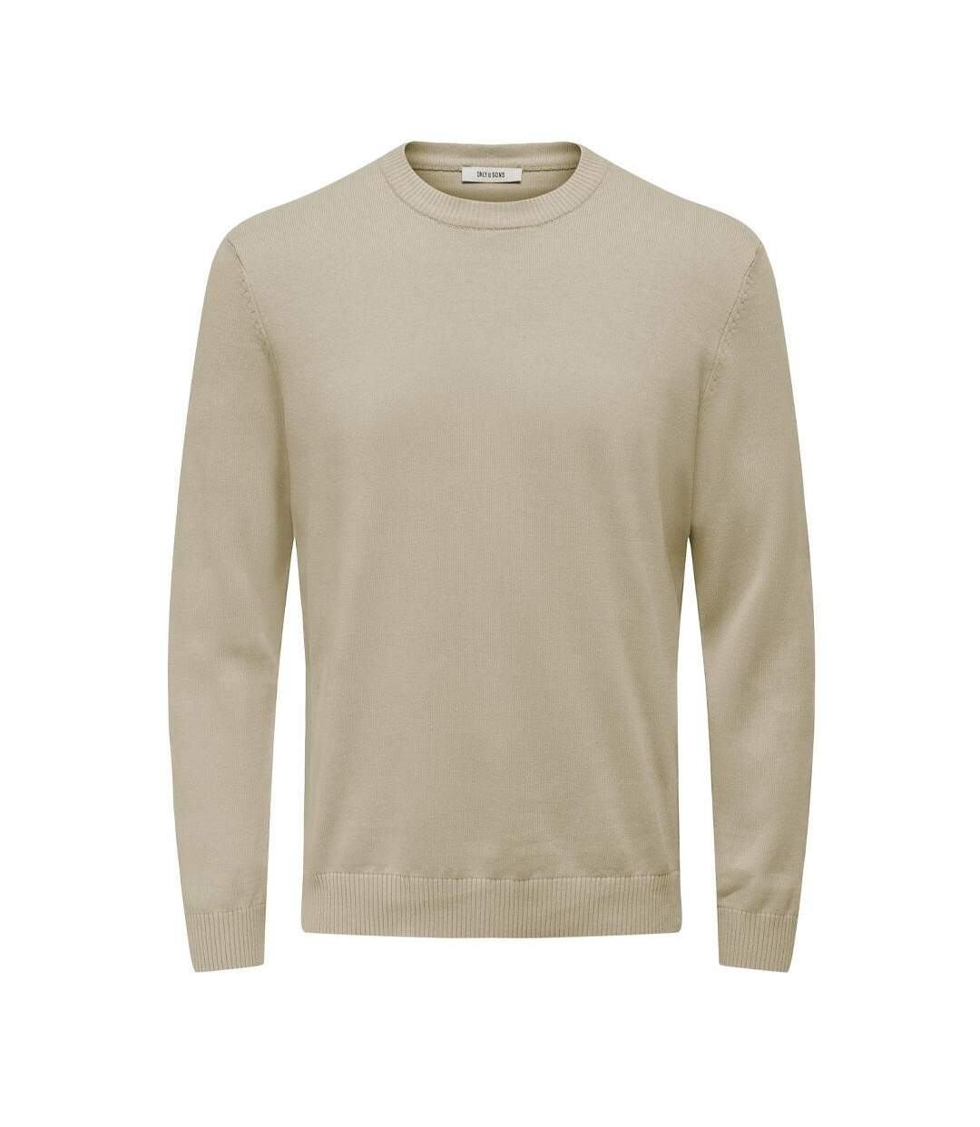 Pull beige homme only & sons holger-1