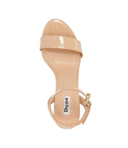 Womens/ladies Block Heel Sandals Nude Dune London