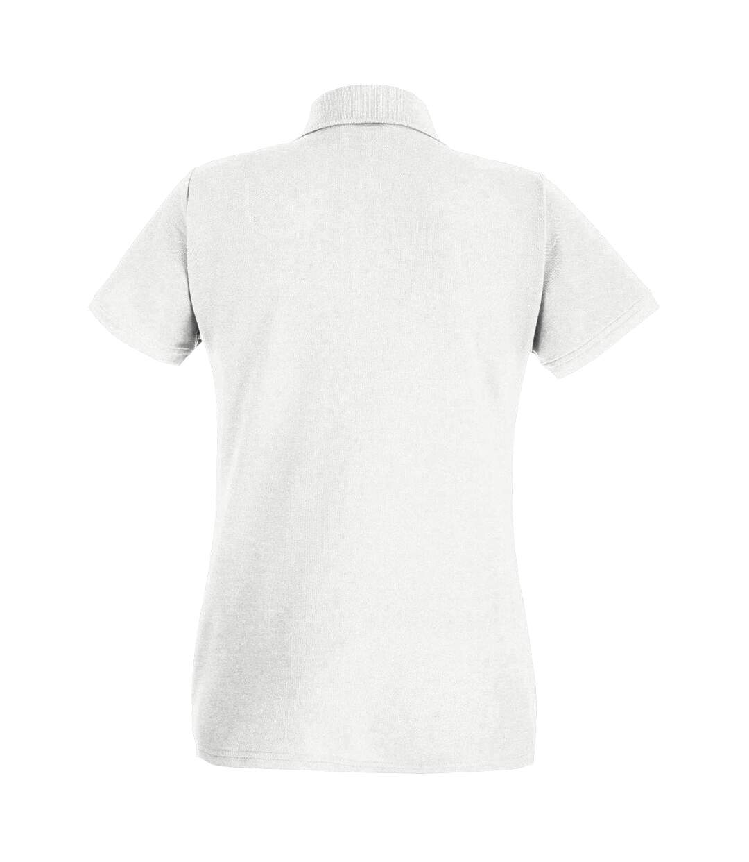 Polo femme blanc Fruit of the Loom-2