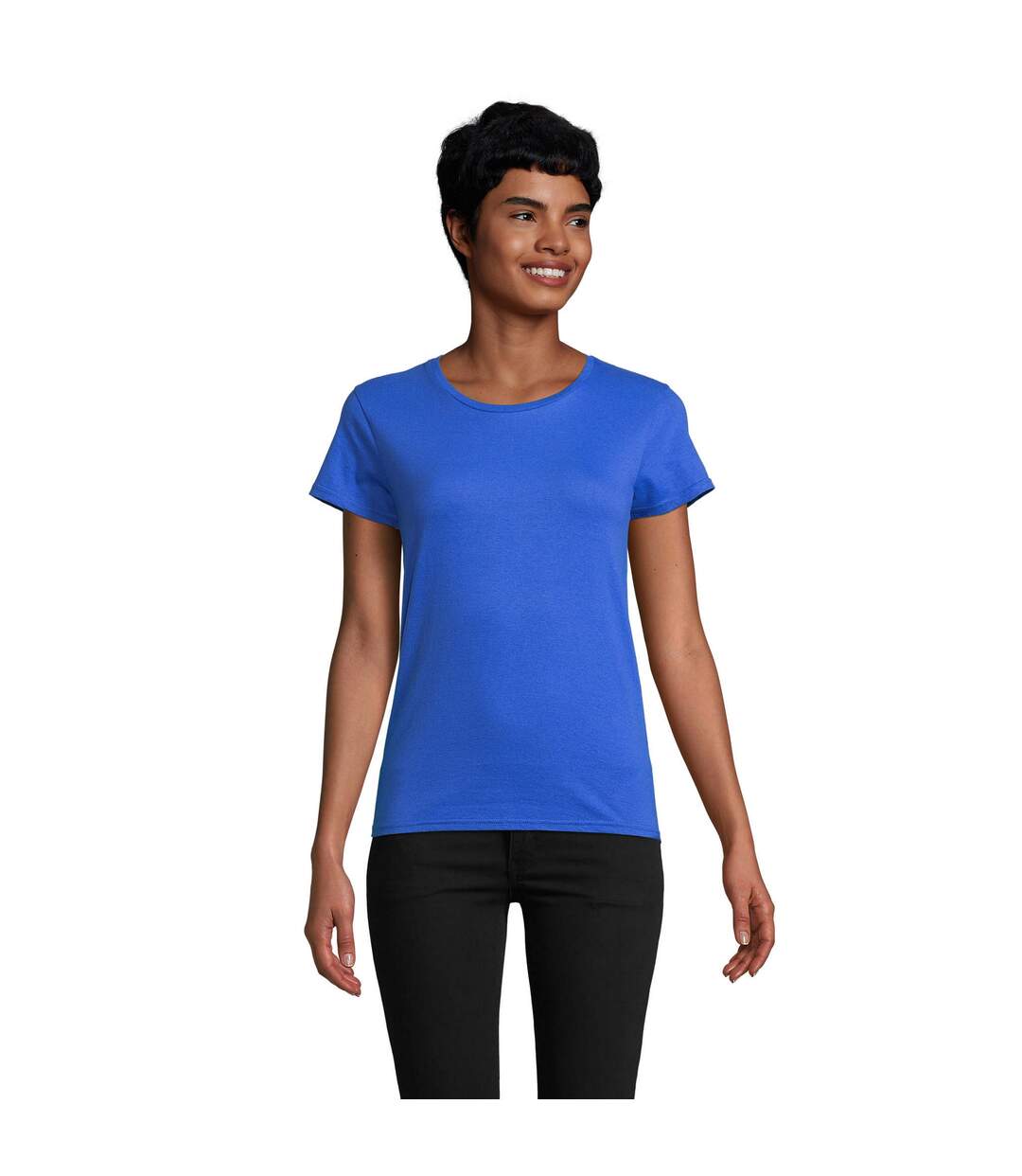 Womens/ladies Pioneer T-shirt Royal Blue SOLS-1