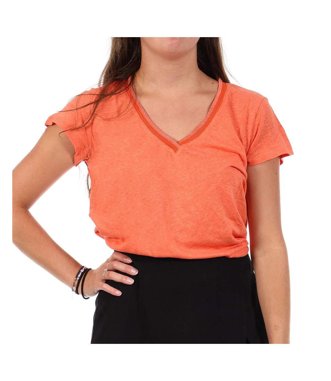 T-Shirt corail femme freeman t. porter ribbon-1