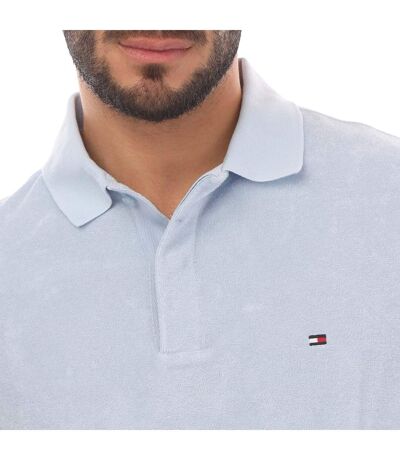 Mens Micro-towelling Regular Polo Shirt Blue Tommy Hilfiger