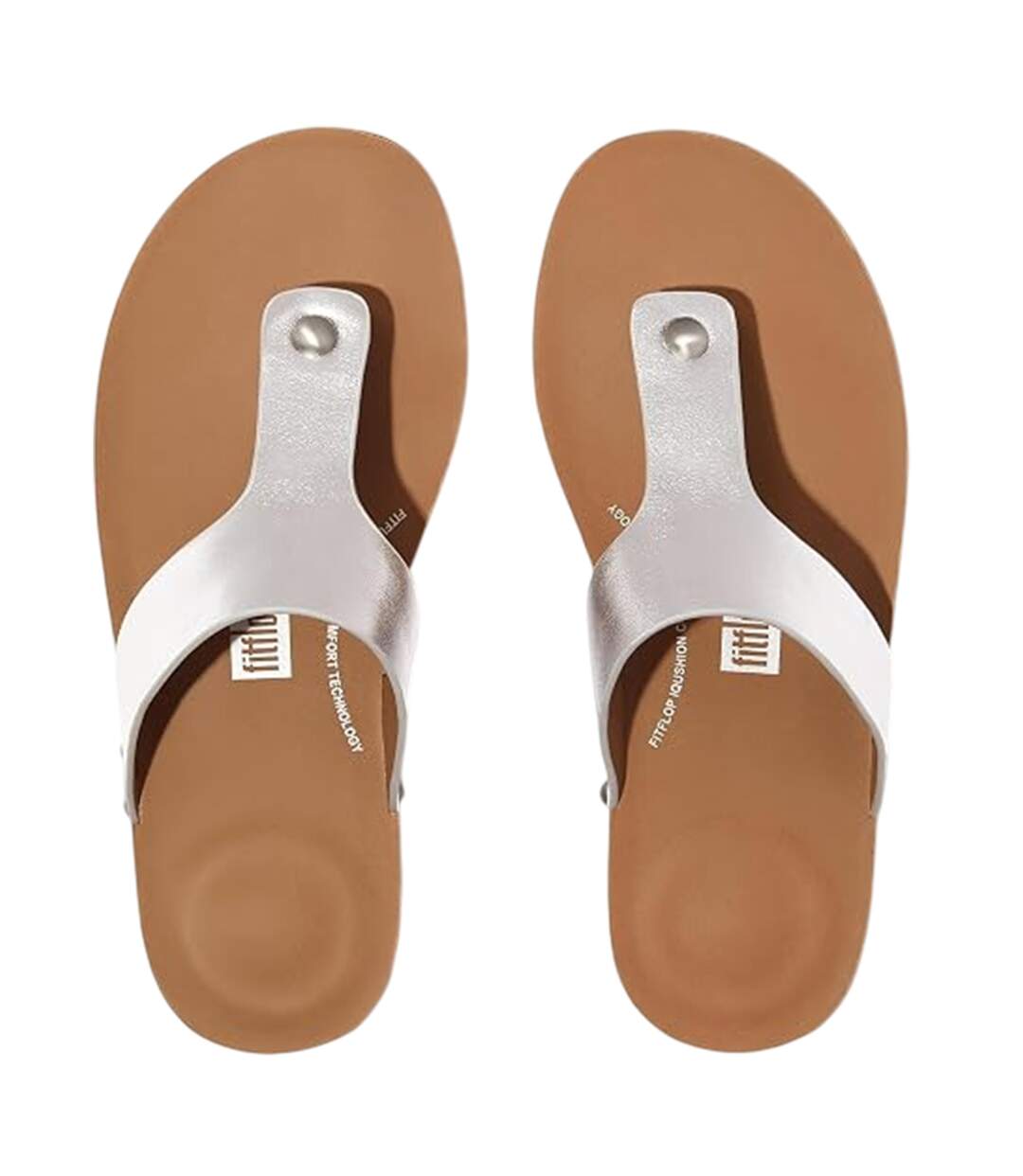 Sandales Motif/style Métallisé Iqushion Femme Argenté FitFlop-3