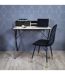 Bureau en Acier et MDF avec Tiroir et Niches de rangement - Noir-5