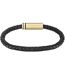 Mens Ares Leather Bracelet One Size Gold Boss-2