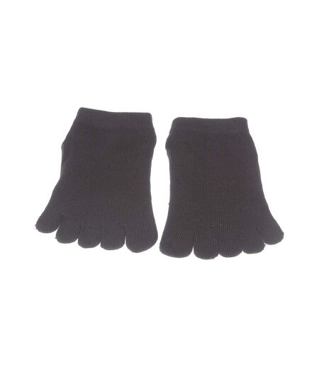 Chaussette Basses - 1 paire - A doigts - Sans couture - Anti bactérienne - Fitness - Coton - Noir - Anti-Slip sole trainer