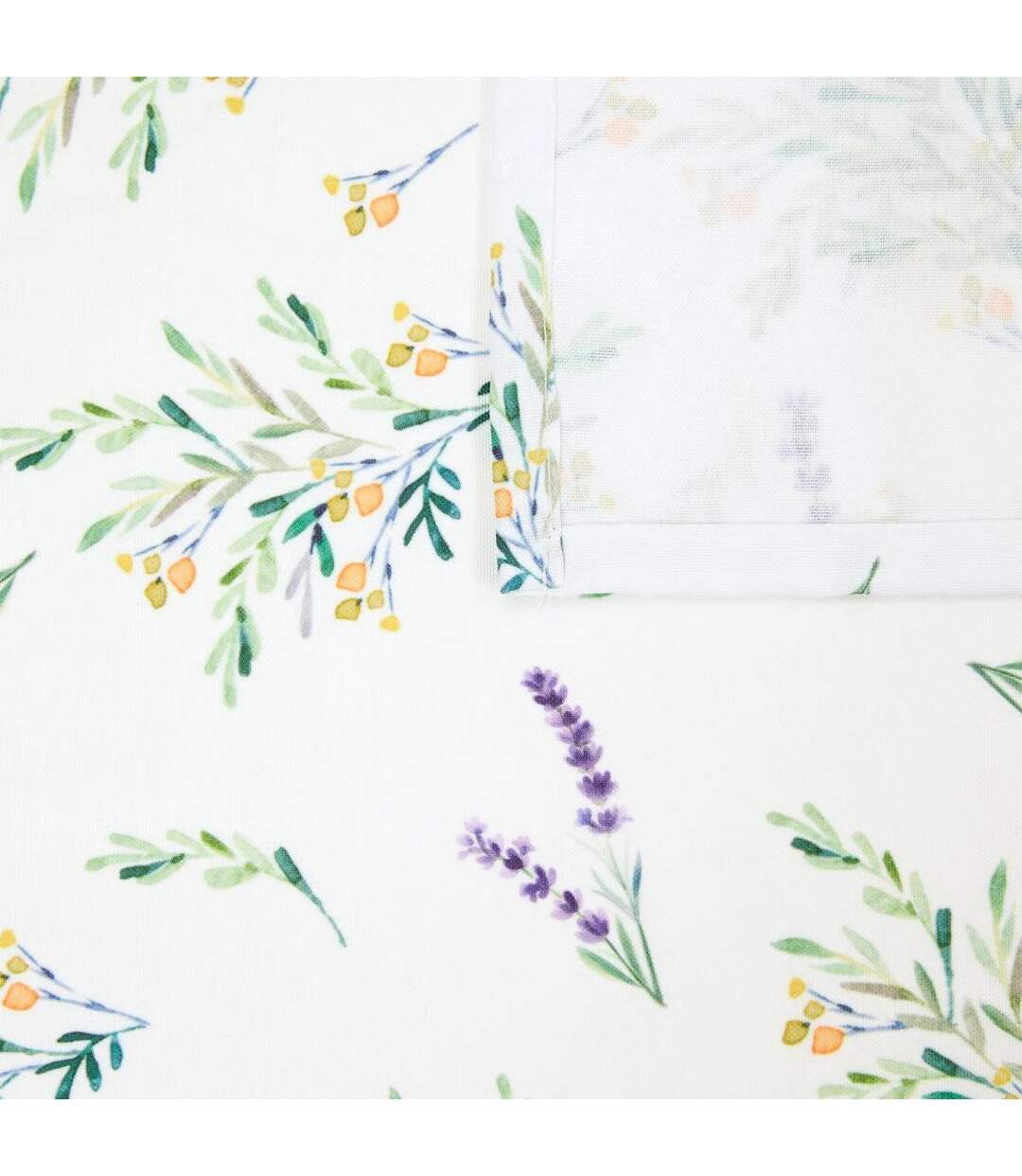 Nappe Antitache Imprimée Garrigue 140x240cm Blanc-2