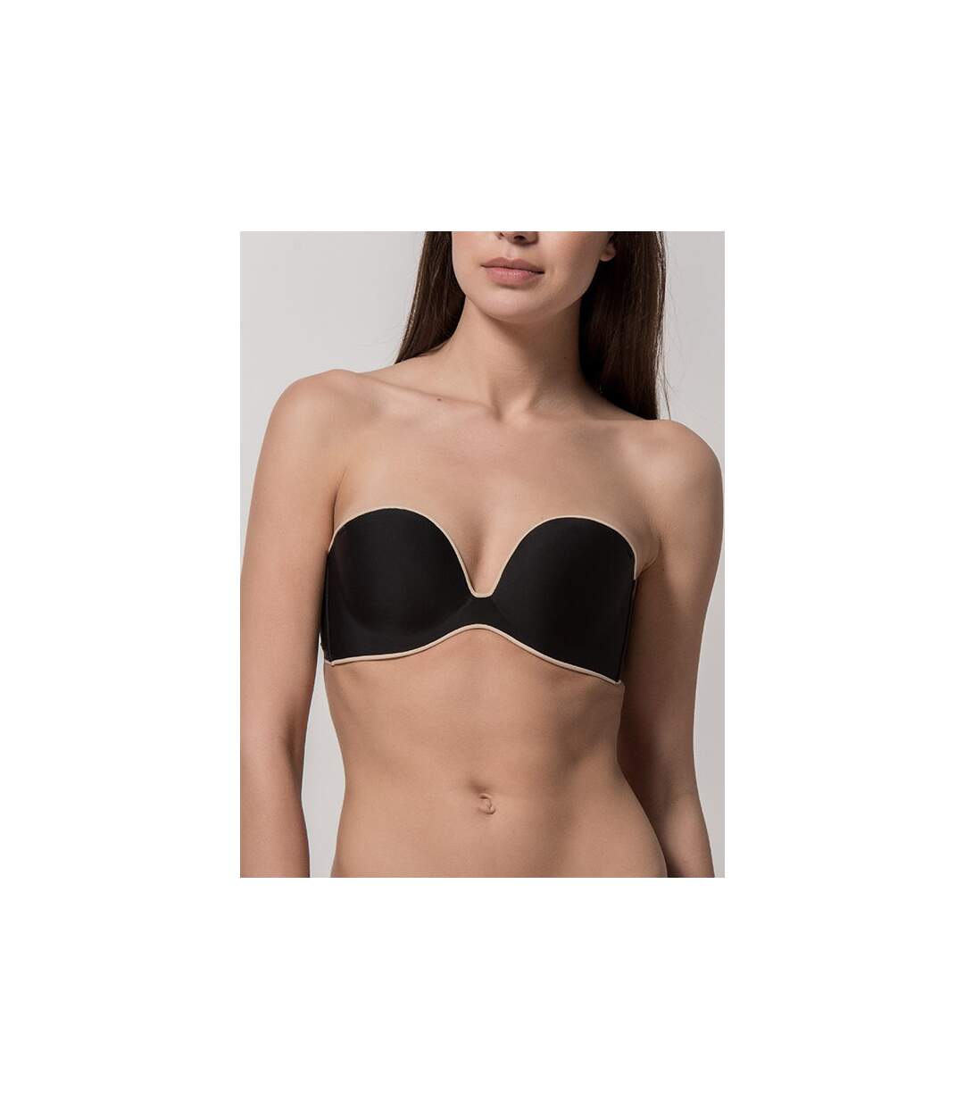 Soutien-gorge bandeau décolleté Miracle One Luna Splendida noir-1