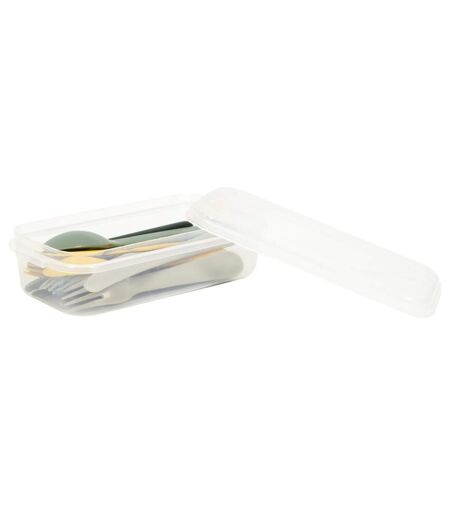 Lot de 12 Couverts Réutilisables Bain de Soleil 19cm Vert & Jaune