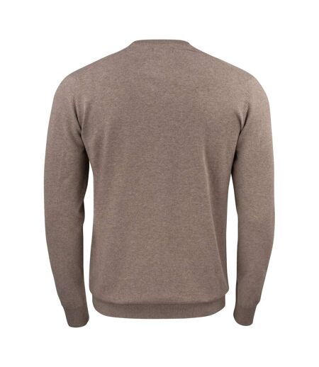 Mens Oakville V Neck Sweatshirt Nougat Melange Cutter & Buck