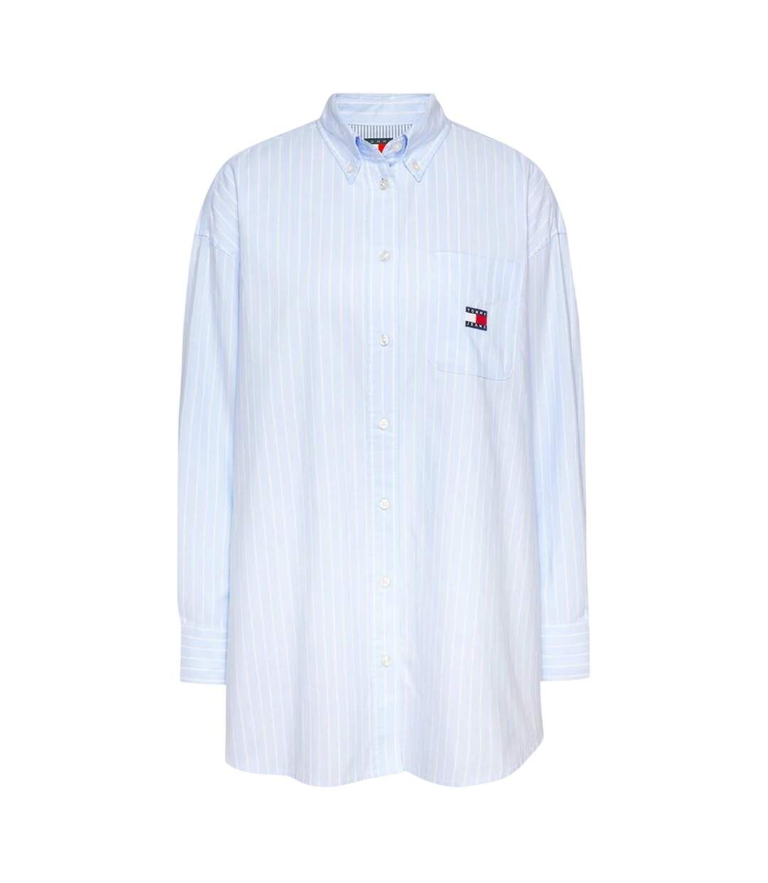 Robe Chemise Manches Longues Femme Bleu Tommy Jeans-2