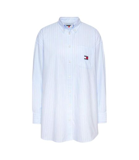 Robe Chemise Manches Longues Femme Bleu Tommy Jeans