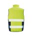 Mens reversible soft padded gilet fluorescent yellow/navy SAFE-GUARD by Result-2