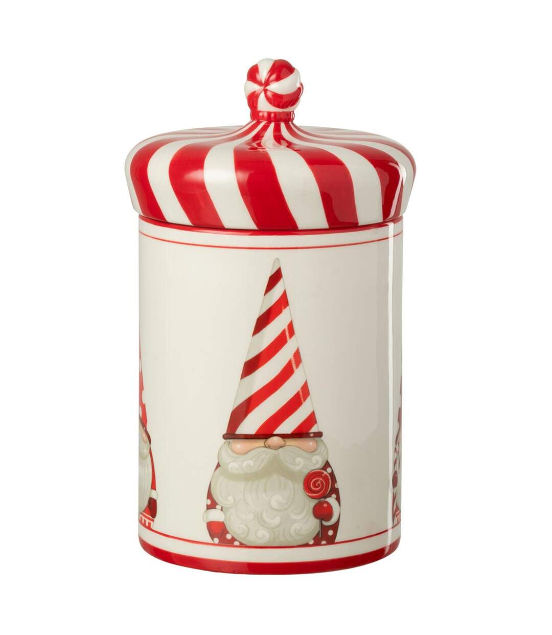 Boîte Déco en Dolomite Père Noël 26cm Rouge-1