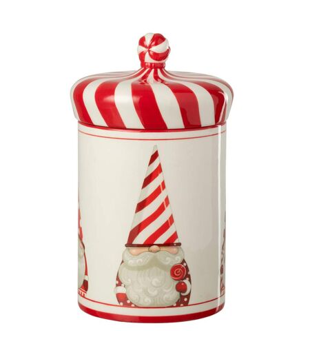 Boîte Déco en Dolomite Père Noël 26cm Rouge