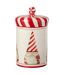 Boîte Déco en Dolomite Père Noël 26cm Rouge-1