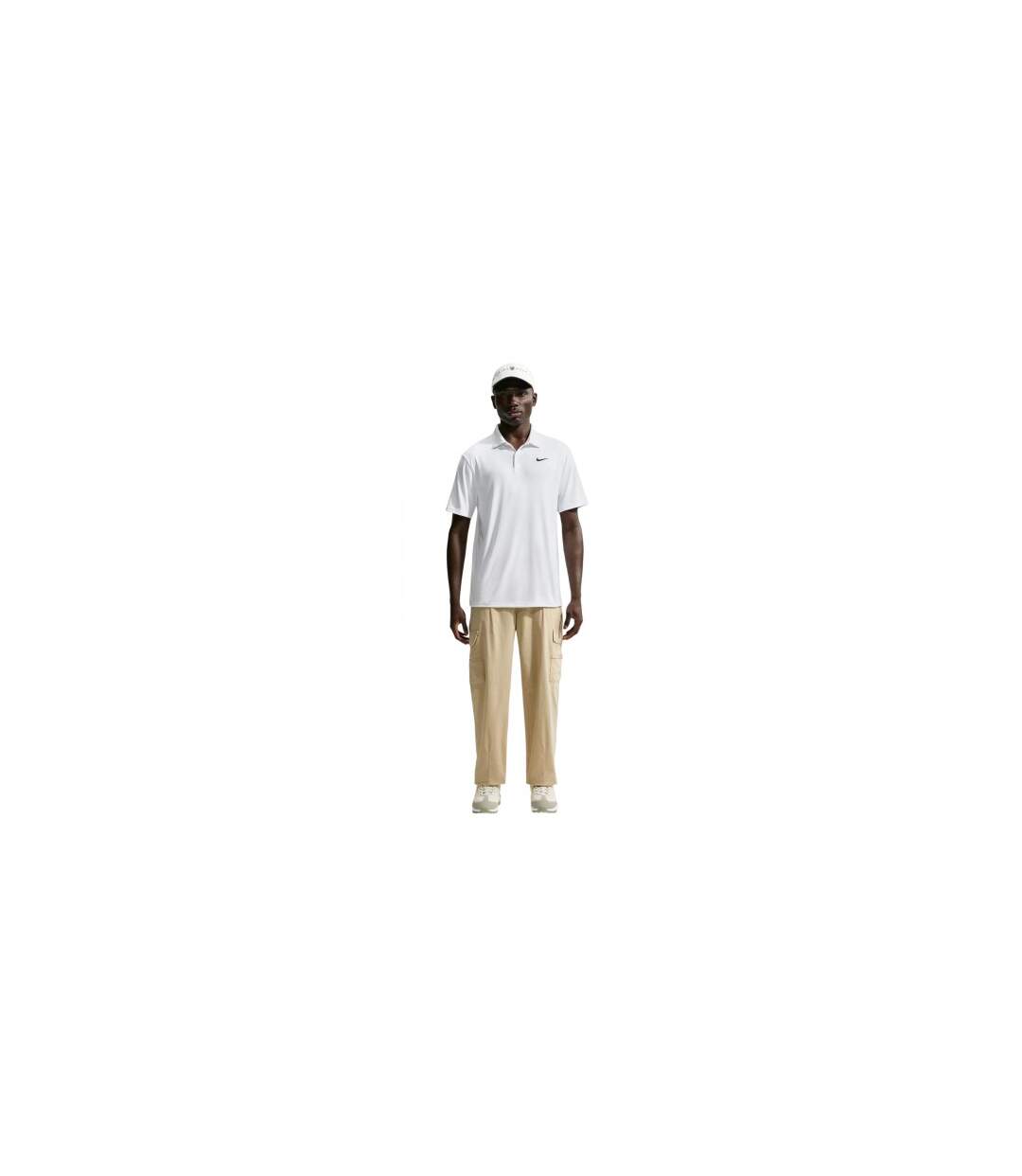 Polo Manches Courtes Performance Homme Blanc Noir Nike-1