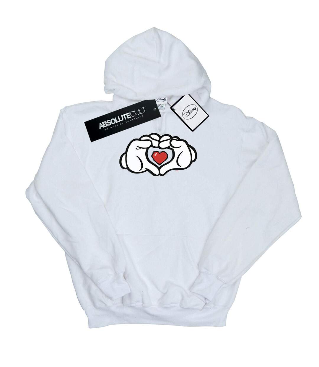 Disney - Sweat à capuche MICKEY MOUSE HEART HANDS - Femme (Blanc) - UTBI10891-1