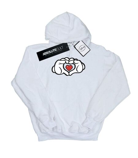 Disney - Sweat à capuche MICKEY MOUSE HEART HANDS - Femme (Blanc) - UTBI10891