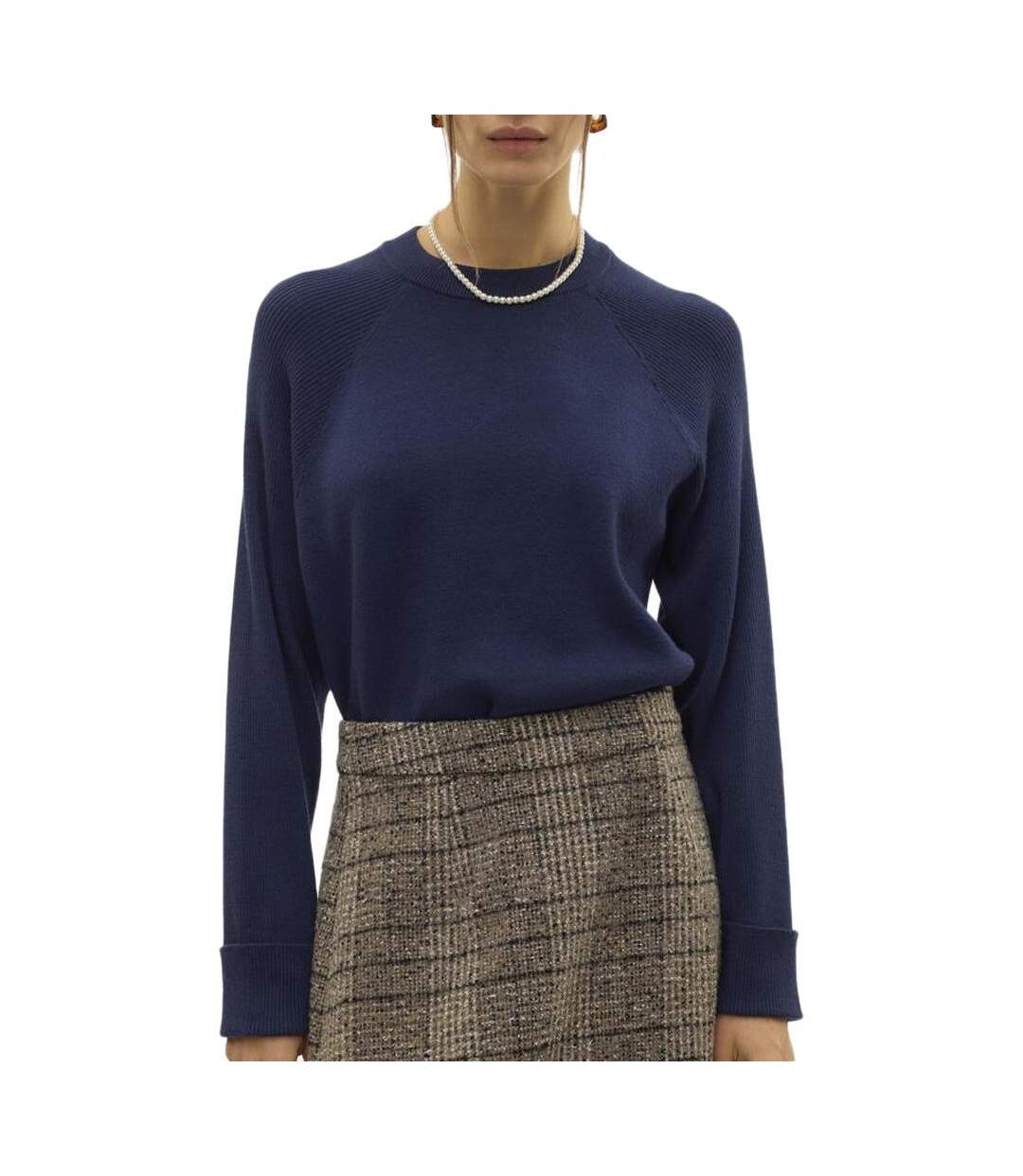 Pull marine femme vero moda gold - l-1