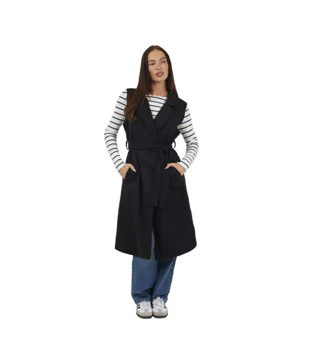 Trench Sans Manches Femme Noir Brave Soul