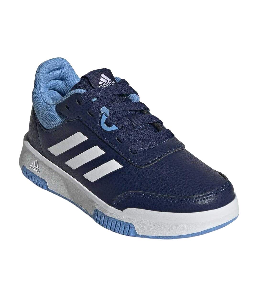 Boys Tensaur 3 Leather Trainers Navy White Adidas-4