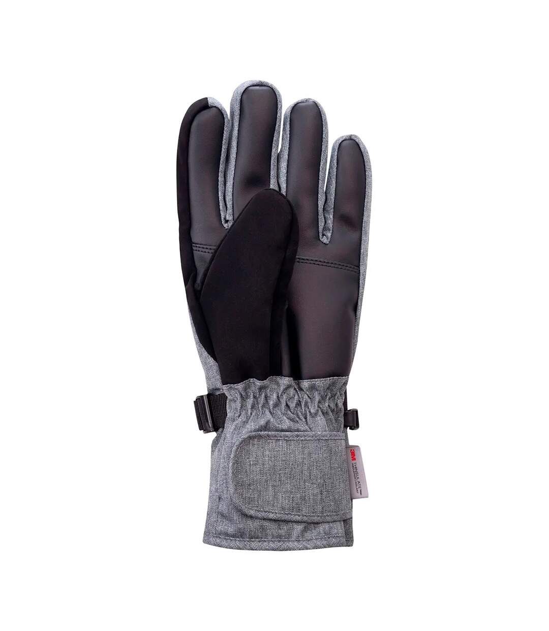 Unisex Adult Malpo Ski Gloves Light Grey Melange Hi-Tec-2