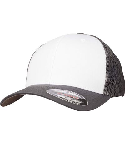 Casquette trucker flexfit adulte gris / blanc Yupoong