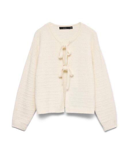 Gilet ecru femme vero moda boom structure