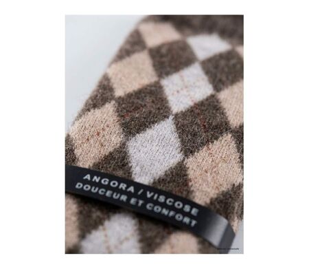 Mayflower CHO741 : Chaussettes mi-bas en angora marron pour une chaleur absolue