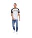 Mens Plotmar T-shirt Black Light Grey Marl Crosshatch-1