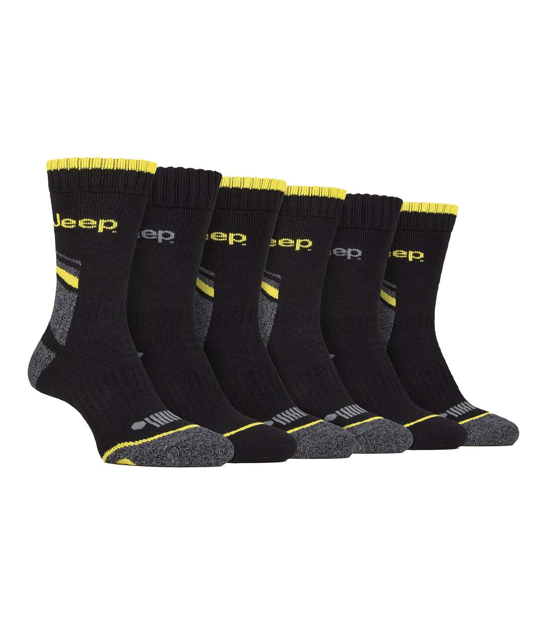 Mens 6 Pack Heavy Duty Work Socks with Reinforced Heel and Toe-1
