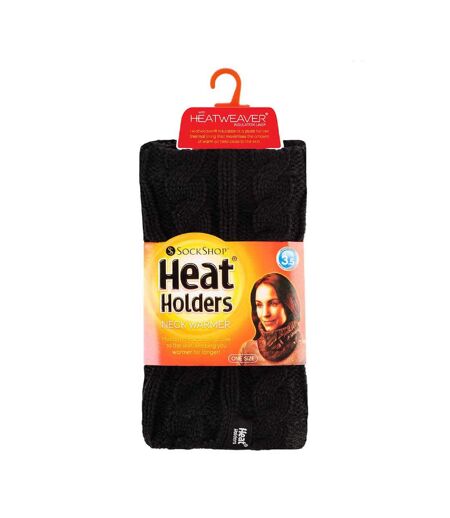 Ladies Cable Knit Winter Fleece Lined Thermal Neck Warmer