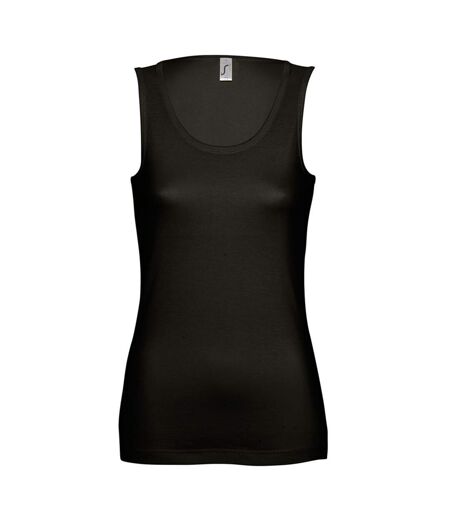 SOLS Womens/Ladies Jane Sleeveless Tank / Vest Top (Deep Black)