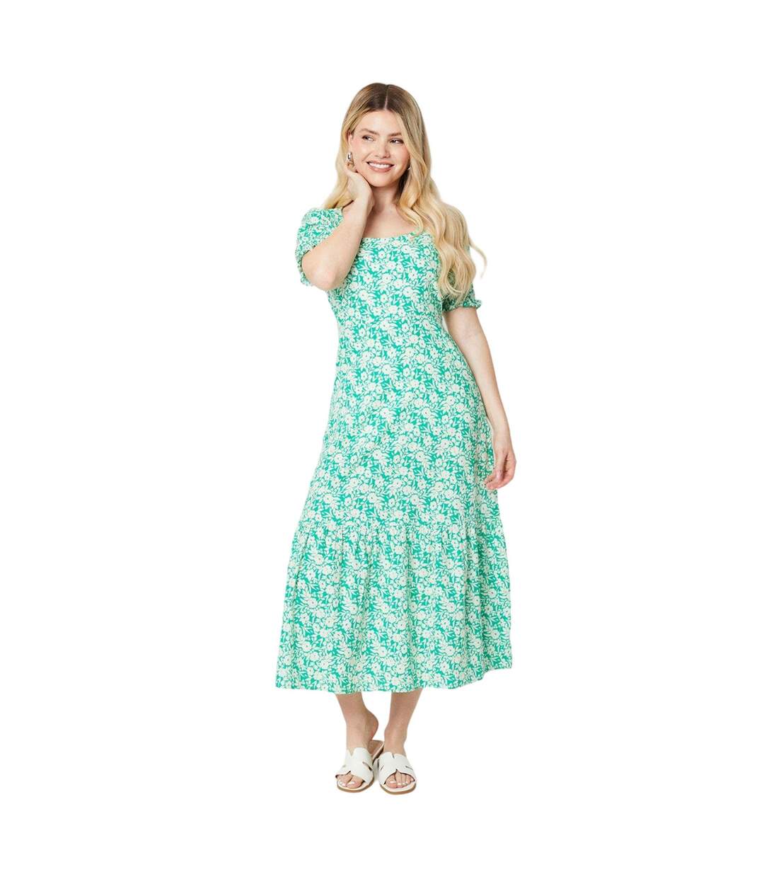 Robe mi-longue femme vert Dorothy Perkins-1