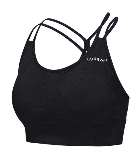 Womens/ladies Seamless Sports Bra Black LA Gear