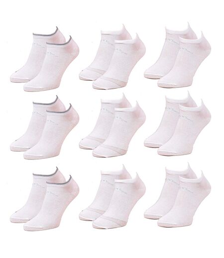 Chaussettes Femme KAPPA Socquettes Tiges courtes Pack de 9 Paires Blanches Lurex