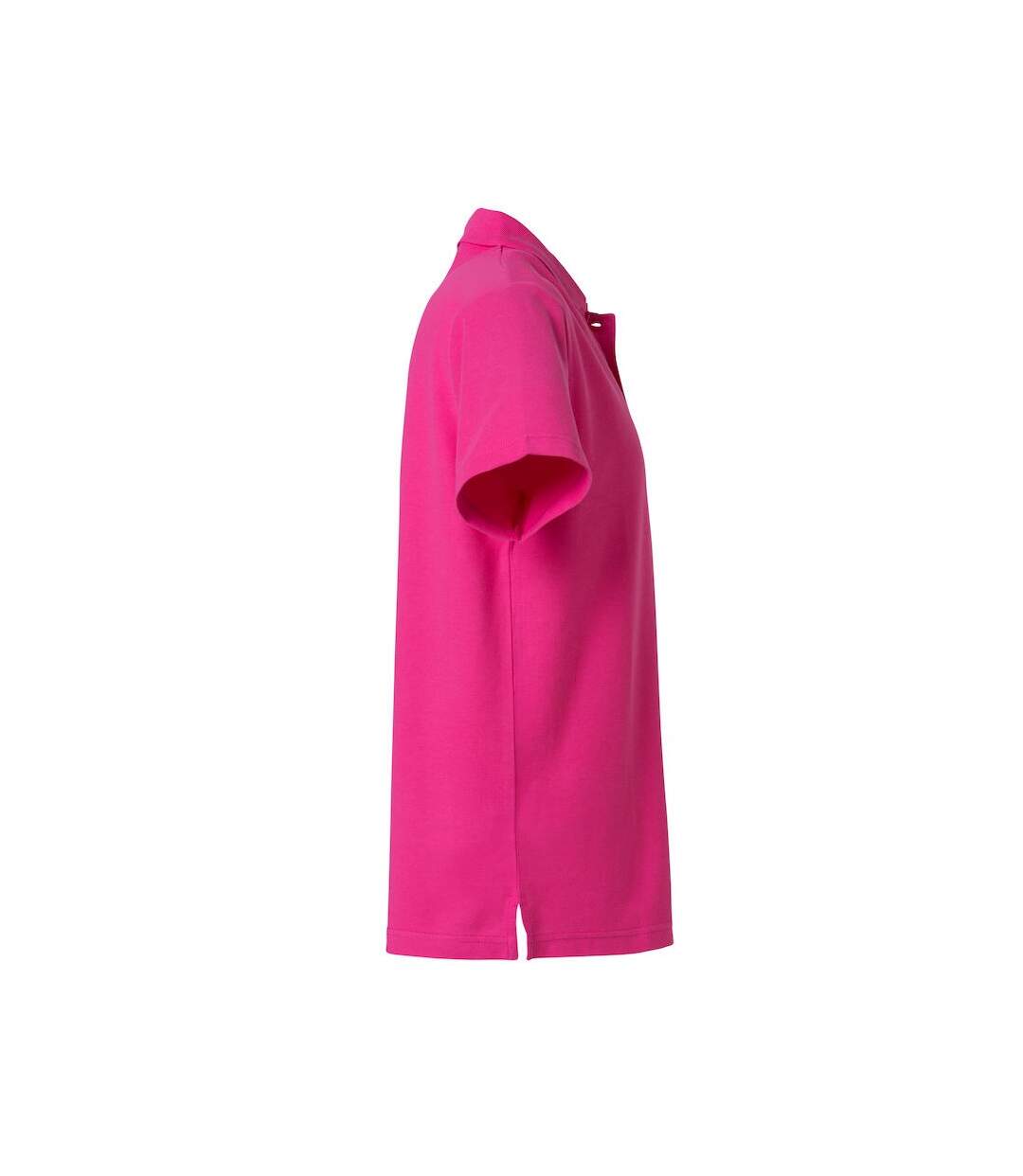Mens Basic Polo Shirt Bright Cerise Clique-4