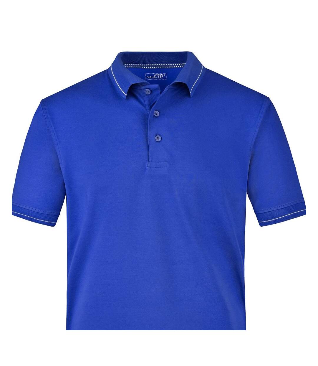 Polo Homme Bleu Roi Blanc James And Nicholson-2