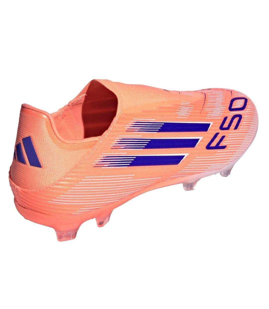 Mens F50 League Laceless Firm Ground Football Boots Orange Blue Adidas-2