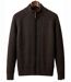 Cardigan homme WINCHESTER CAIMAN2N zippé noir : l'alliance parfaite de la laine et du style raffiné-2