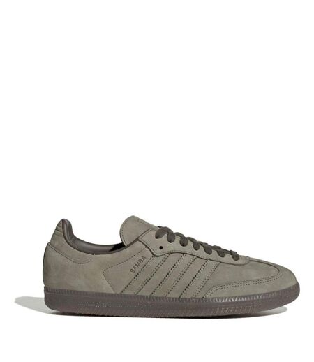 Mens Samba Og 3 Stripes Leather Trainers Khaki Adidas